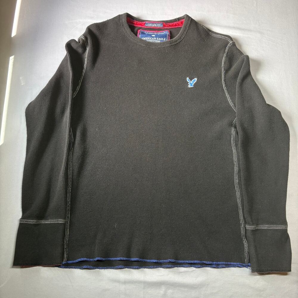 American eagle waffle knit thermal shirt